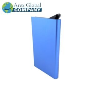 Tarjetero Retráctil Azul