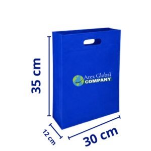 Bolsa Plana Troquel Con Fuelle Azul