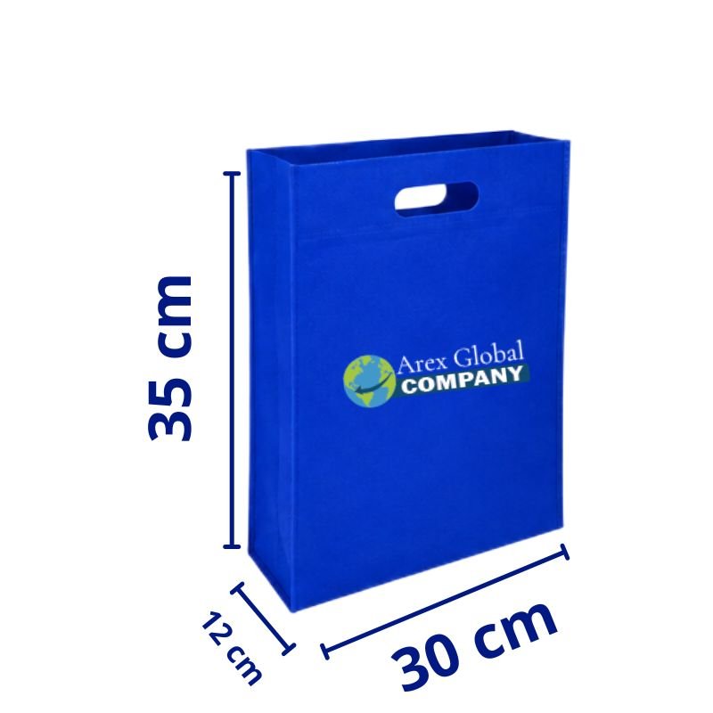 Bolsa Plana Troquel Con Fuelle Azul