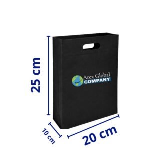 Bolsa Plana Troquel Con Fuelle Negra